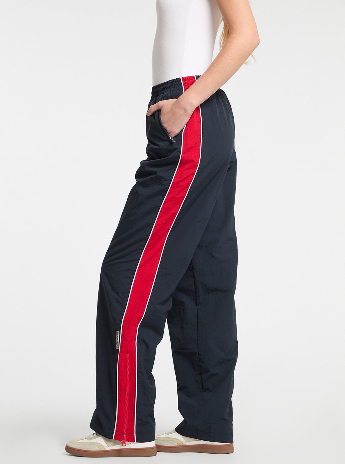 Guess Jeans Navy Red Windbreaker Pant