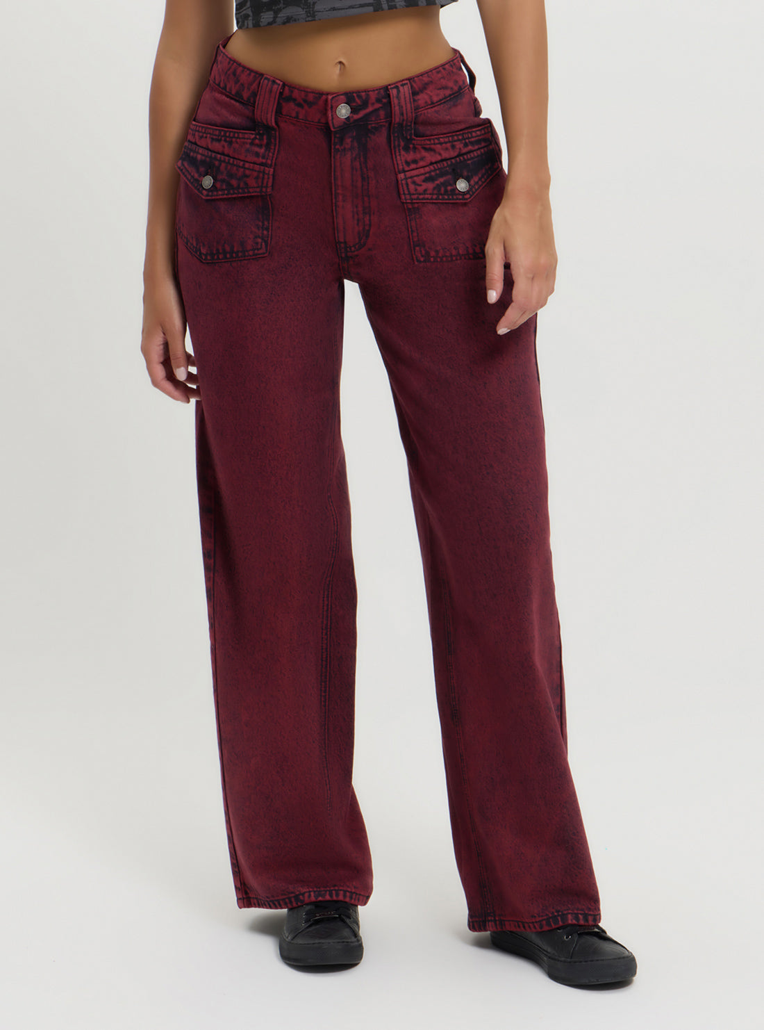Kickers - Pantalon large style skateur en velours côtelé - Marron Kickers - Pantalon large style skateur en velours côtelé - Marron