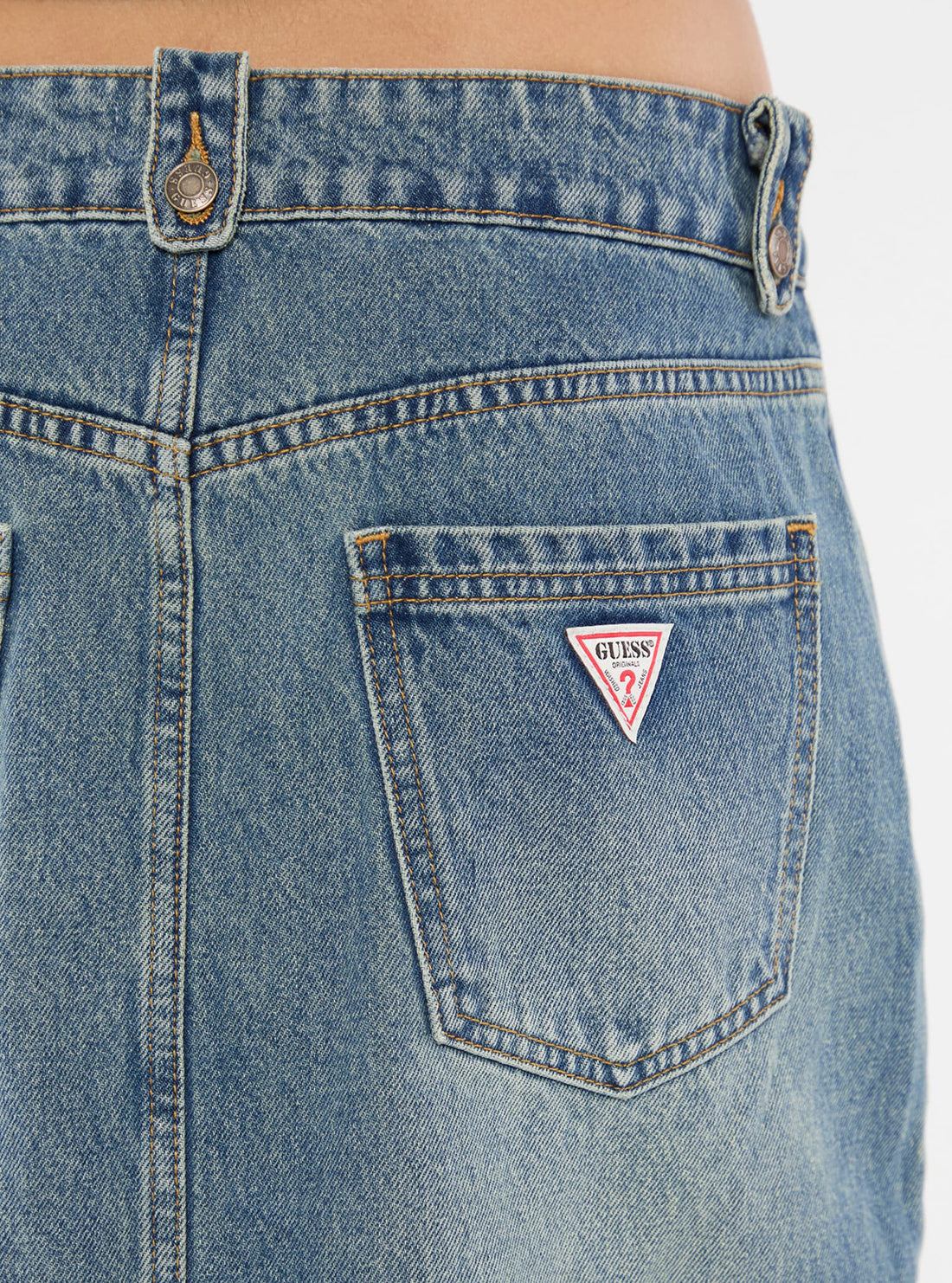 Guess Originals Blue Denim Midi Skirt
