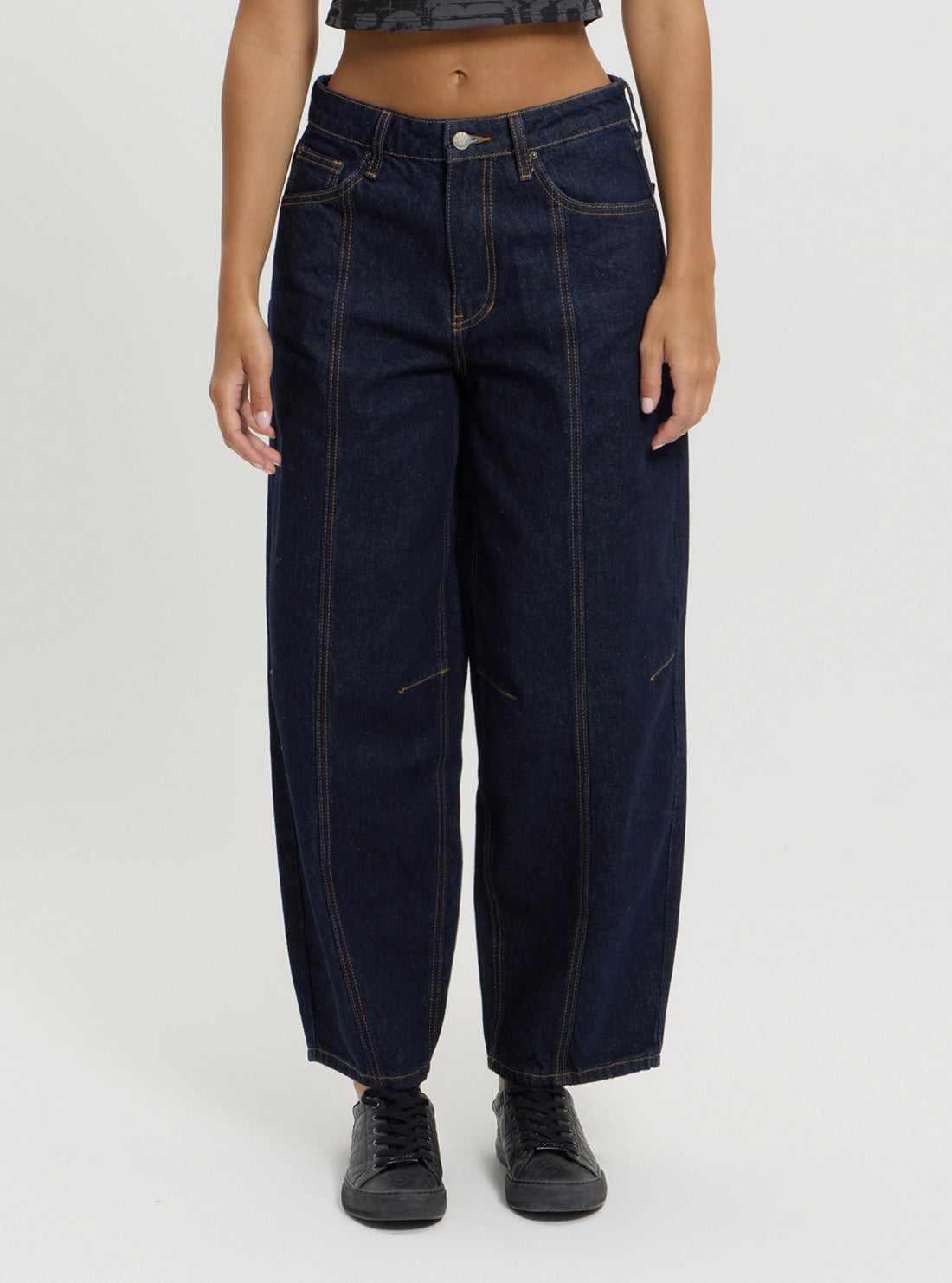 Guess Originals Black Tapered Baggy Jeans