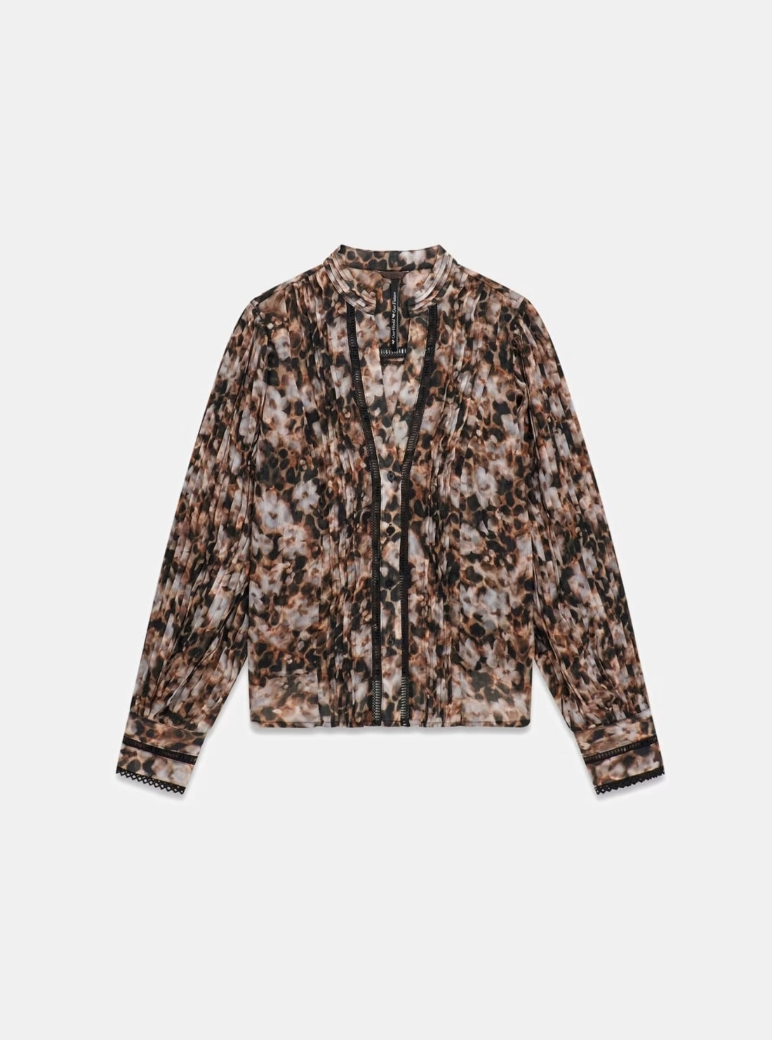 GUESS Womens Eco Bloom Print New Josette Top W5RH16WDW82 Flatlay