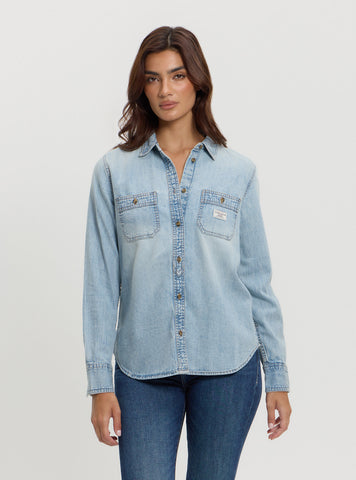 Guess Jeans Blue Regular Denim Shirt