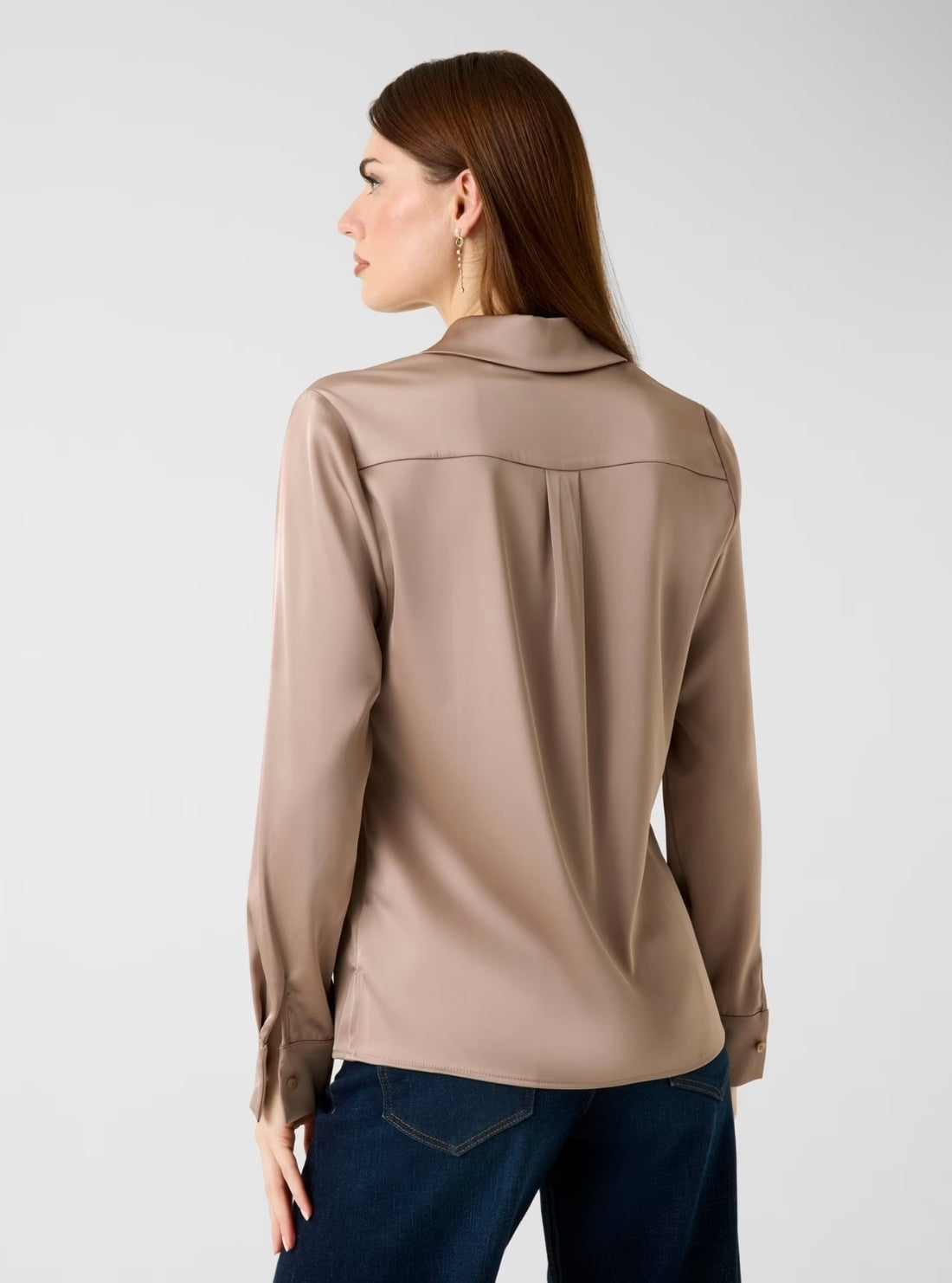 GUESS Womens Eco Summer Clay Marguerite Hotfix Shirt W5RH40WFQC2 Back View