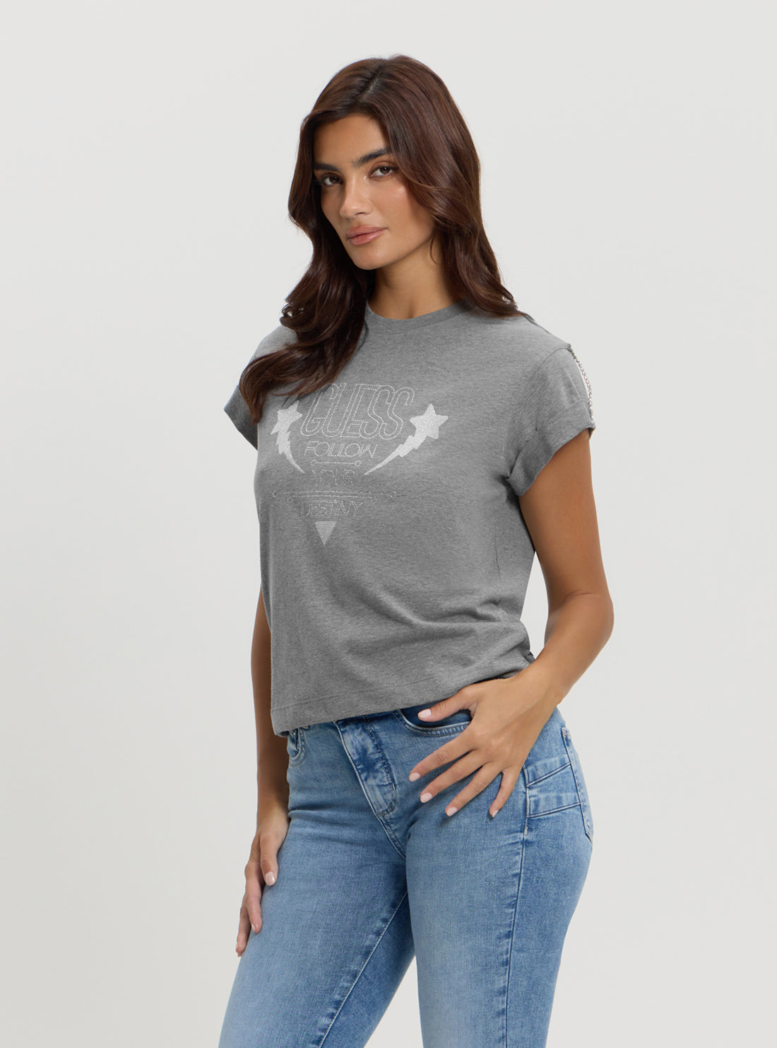 Eco Grey Strass T-Shirt