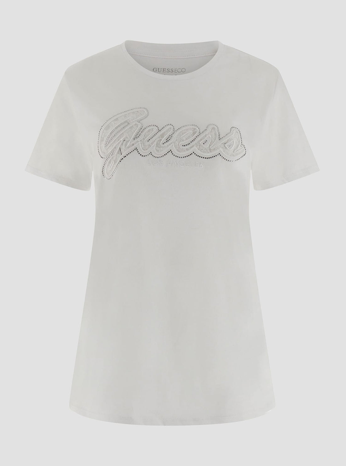 Eco White Script Logo T-Shirt