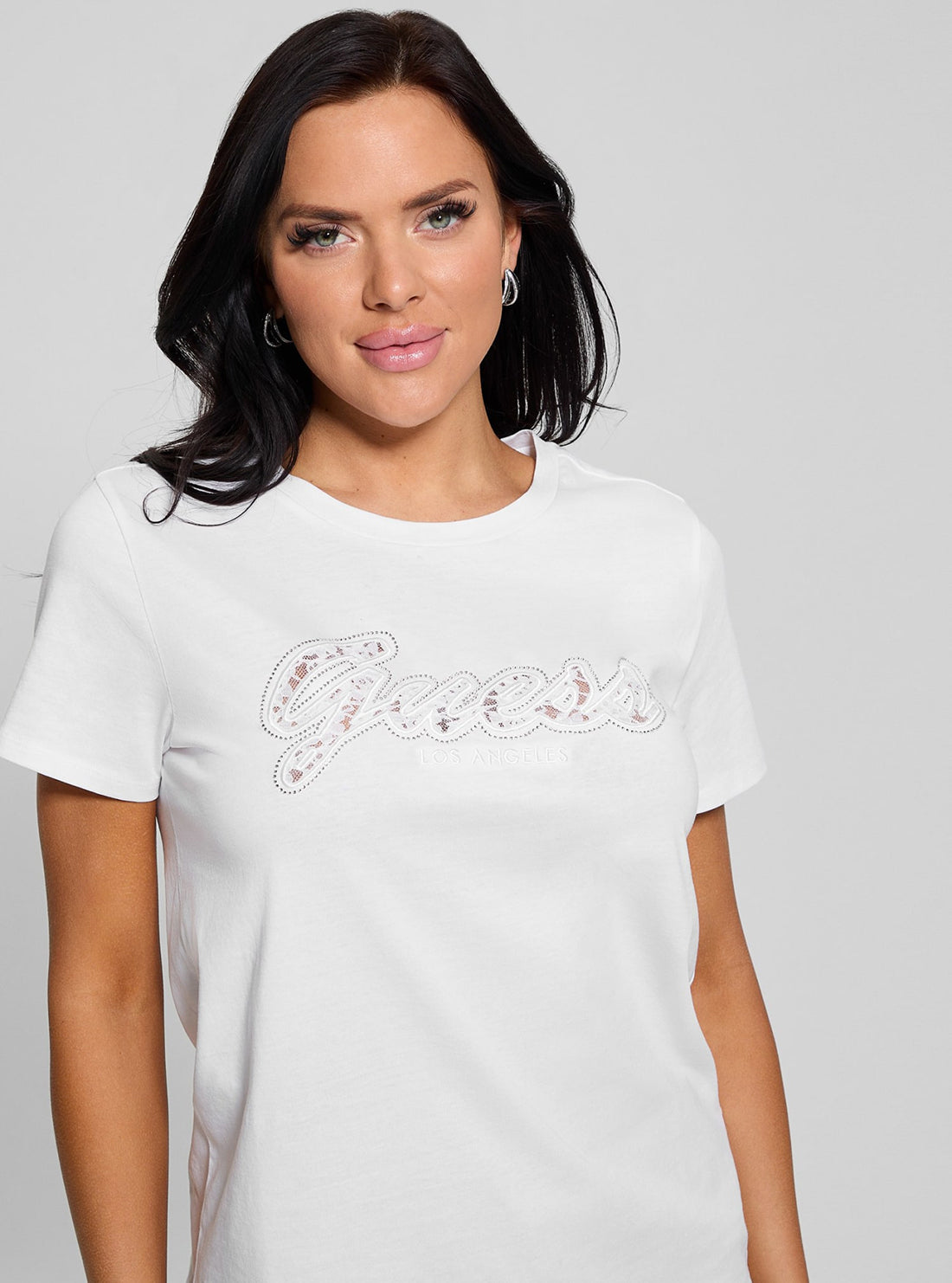 Eco White Script Logo T-Shirt