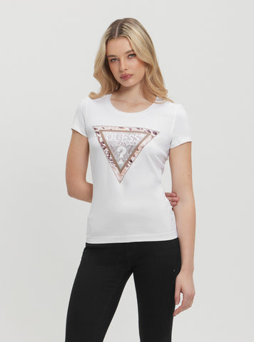 White Cheeta Logo T-Shirt