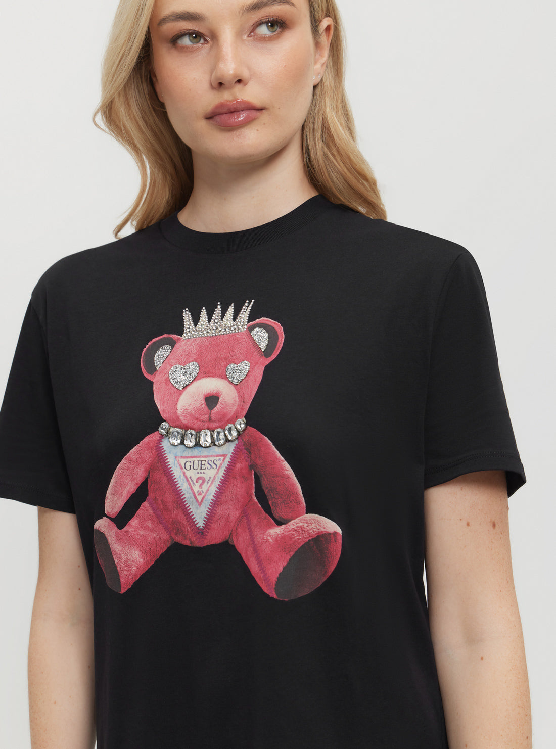 Black Pink Bear T-Shirt | GUESS