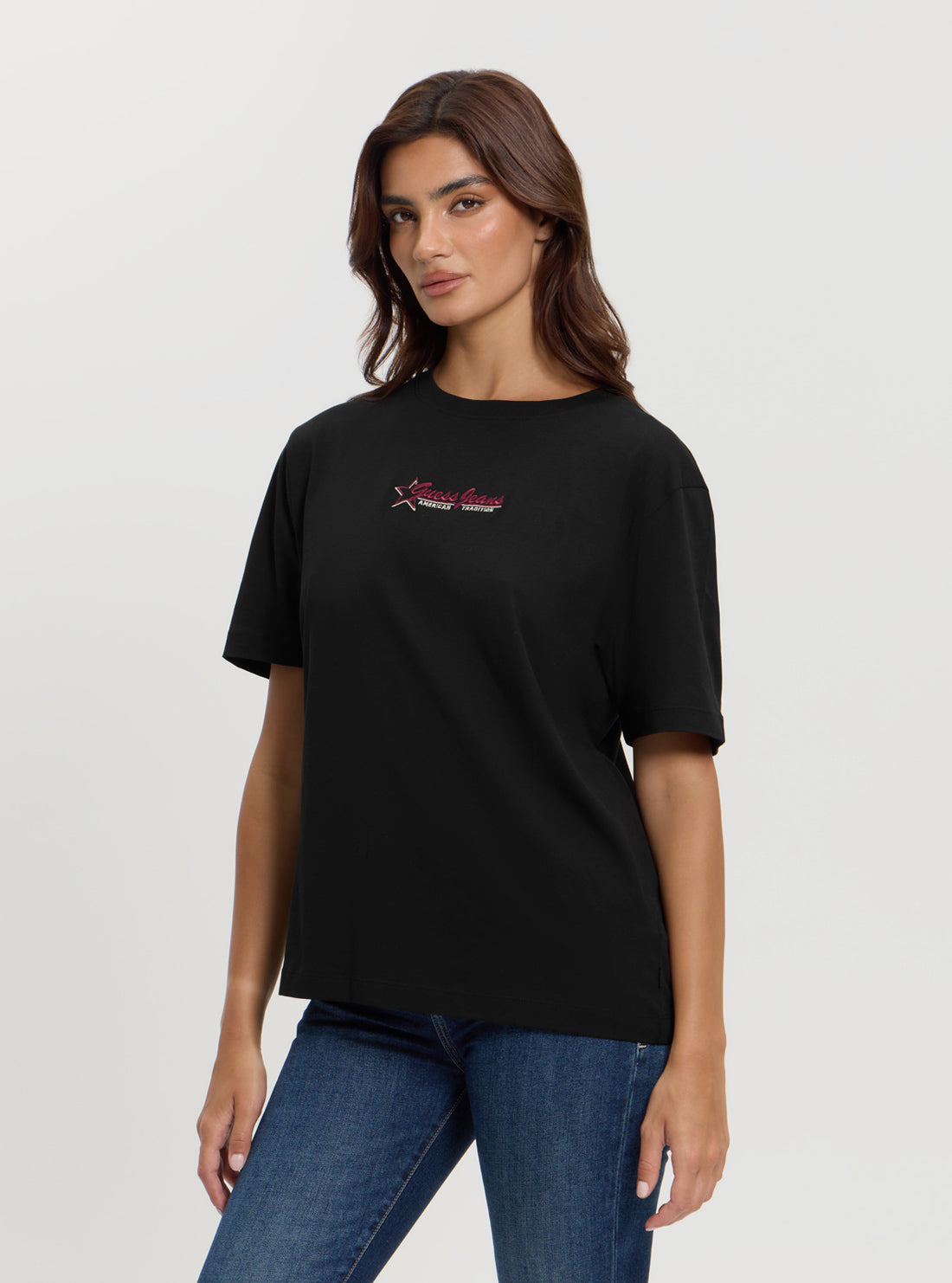 Guess Jeans Black Print T-Shirt
