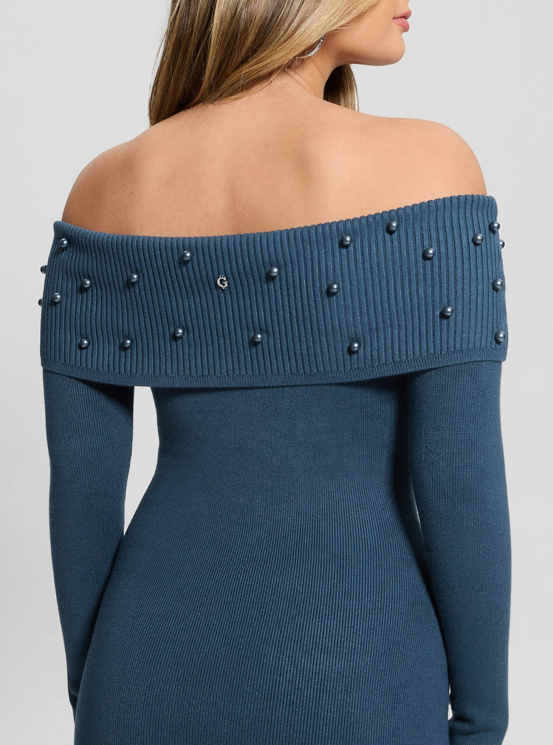 Blue Amber Knit Midi Dress