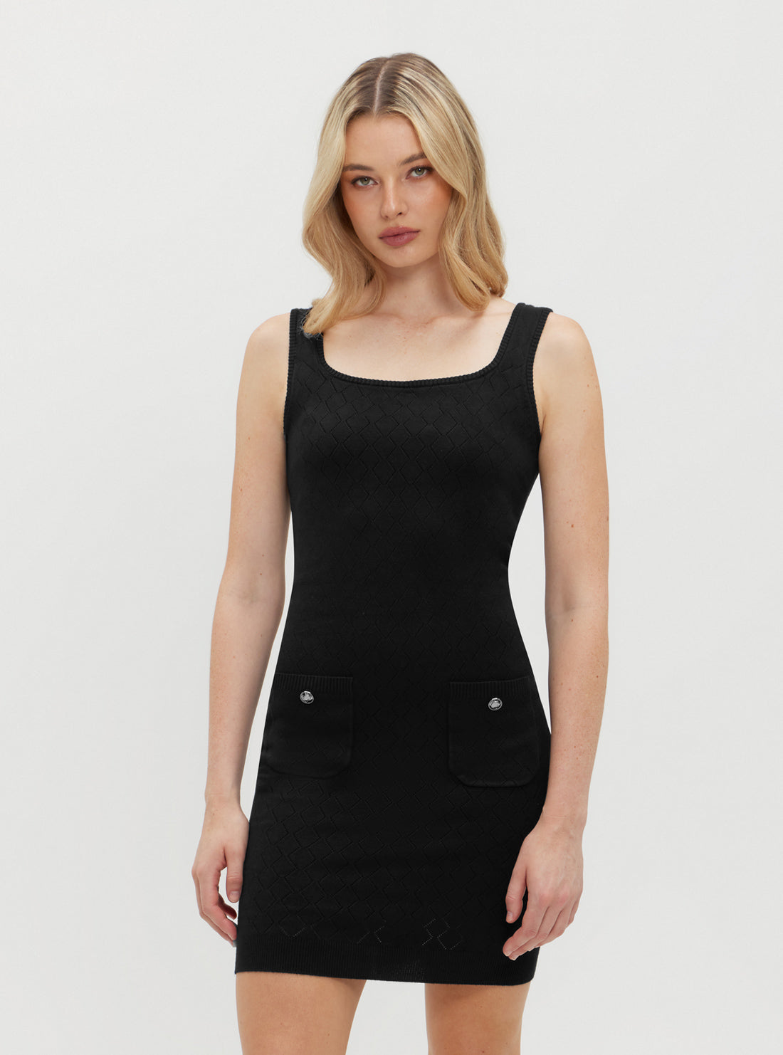 Black Holland Scoop Knit Dress