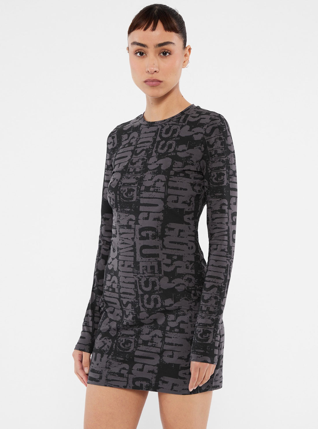 Guess Originals Black Printed Mini Dress