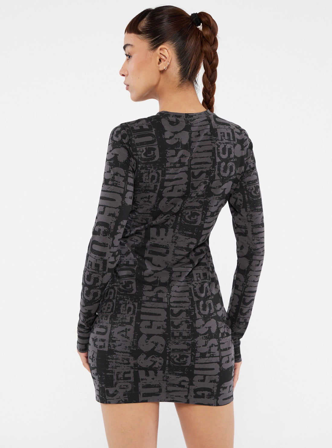Guess Originals Black Printed Mini Dress