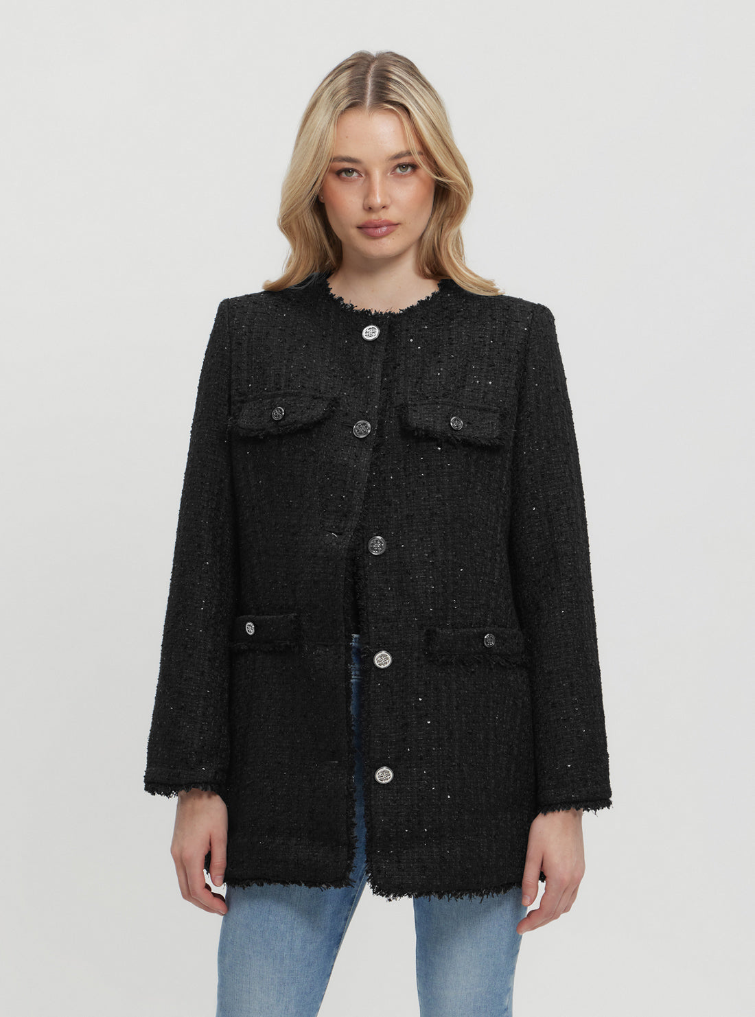 Black Noelie Tweed Jacket