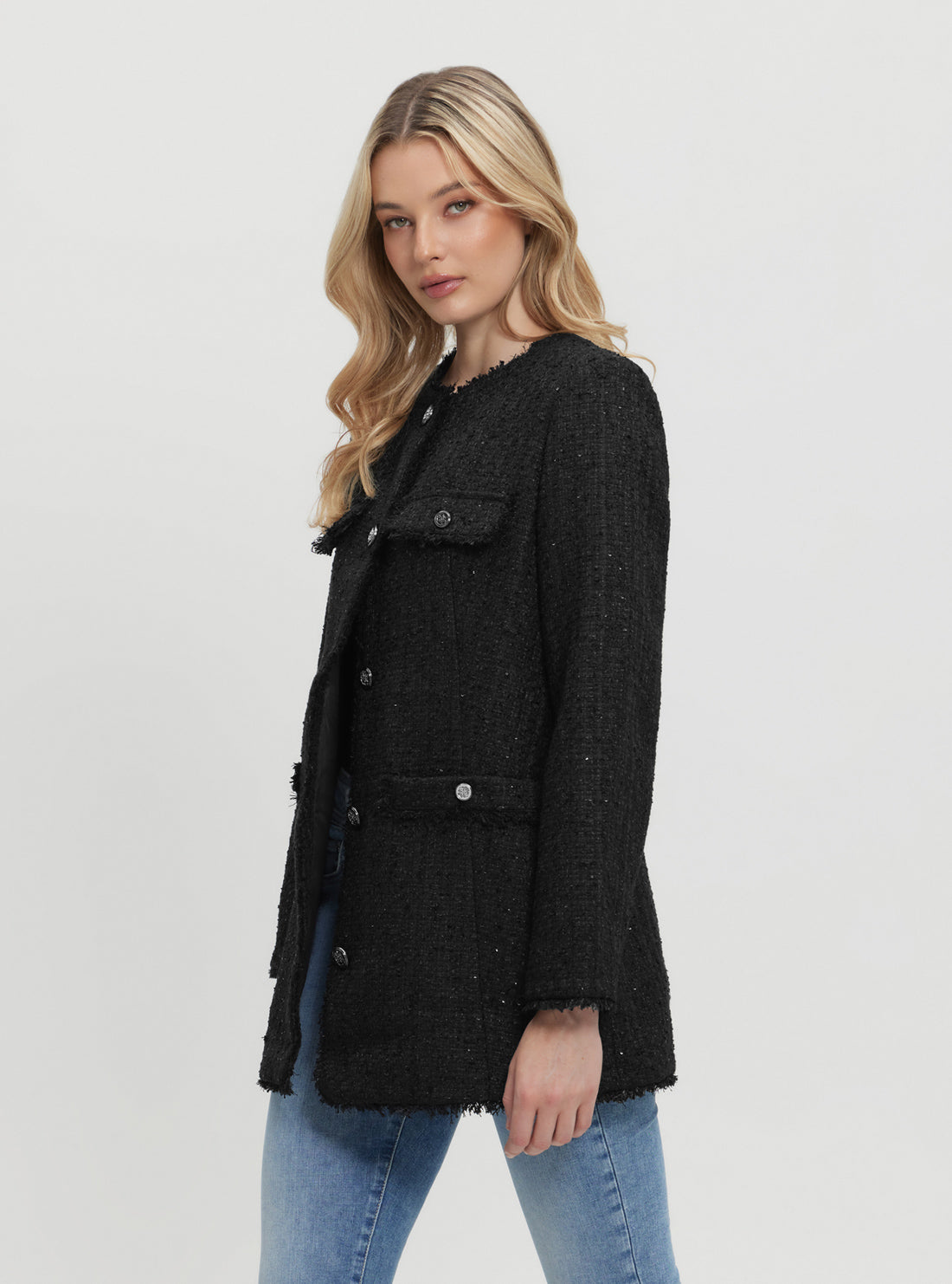 Black Noelie Tweed Jacket