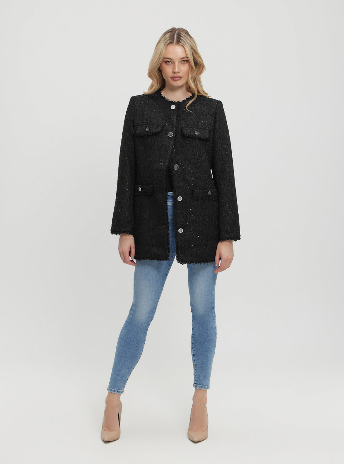 Black Noelie Tweed Jacket