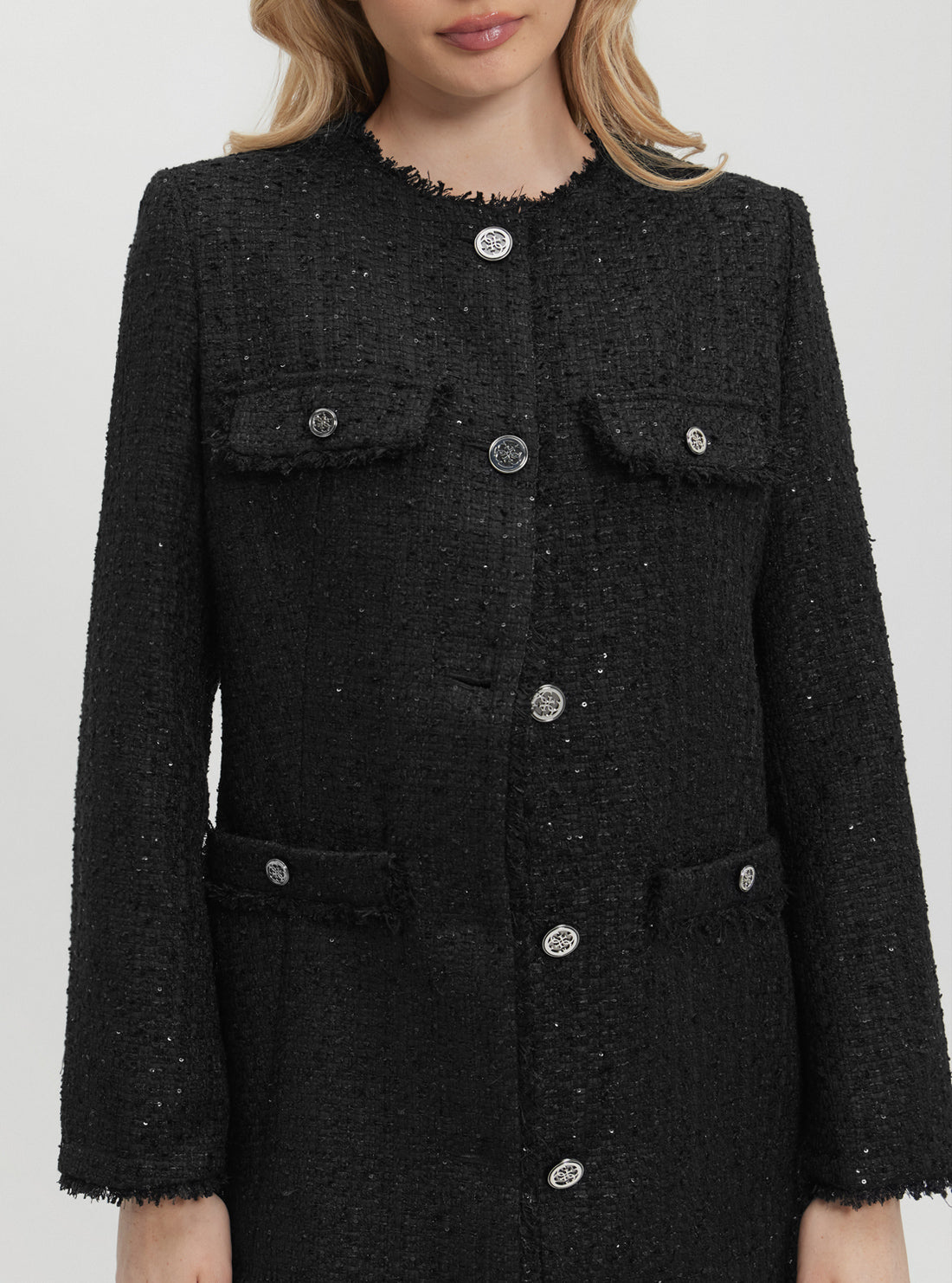 Black Noelie Tweed Jacket