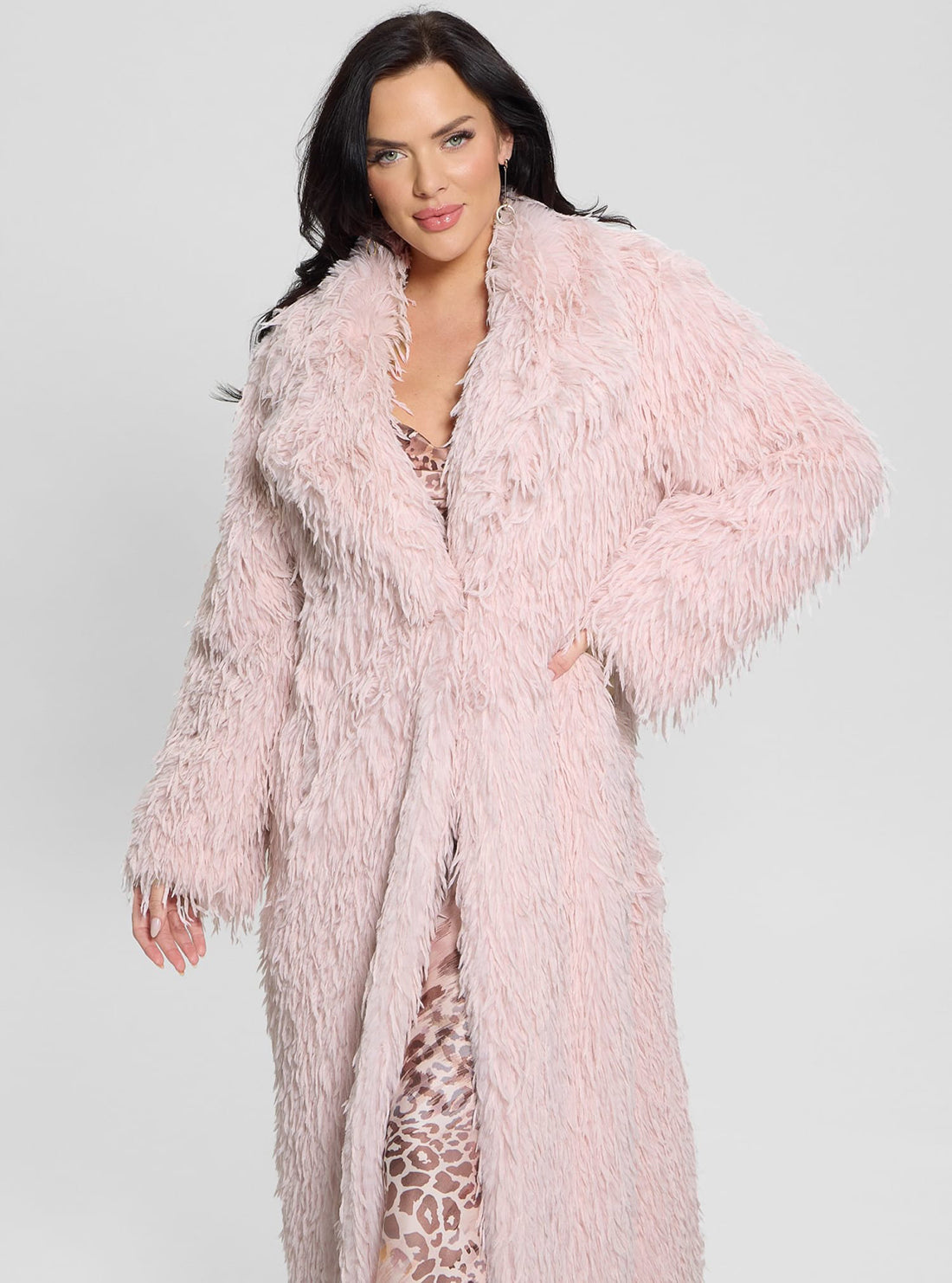 Pink Fenix Faux Fur Coat