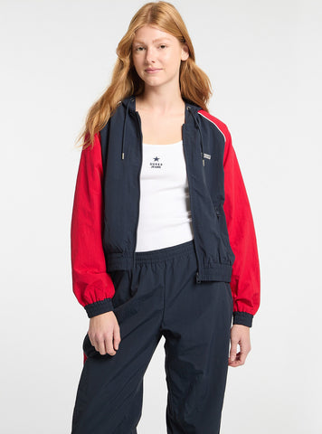 Guess Jeans Navy Red Windbreaker Jacket