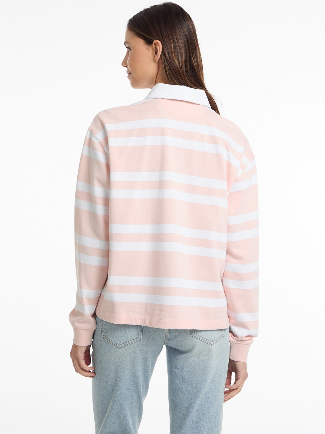 Guess Jeans Long Sleeve Rugby Polo Shirt back view