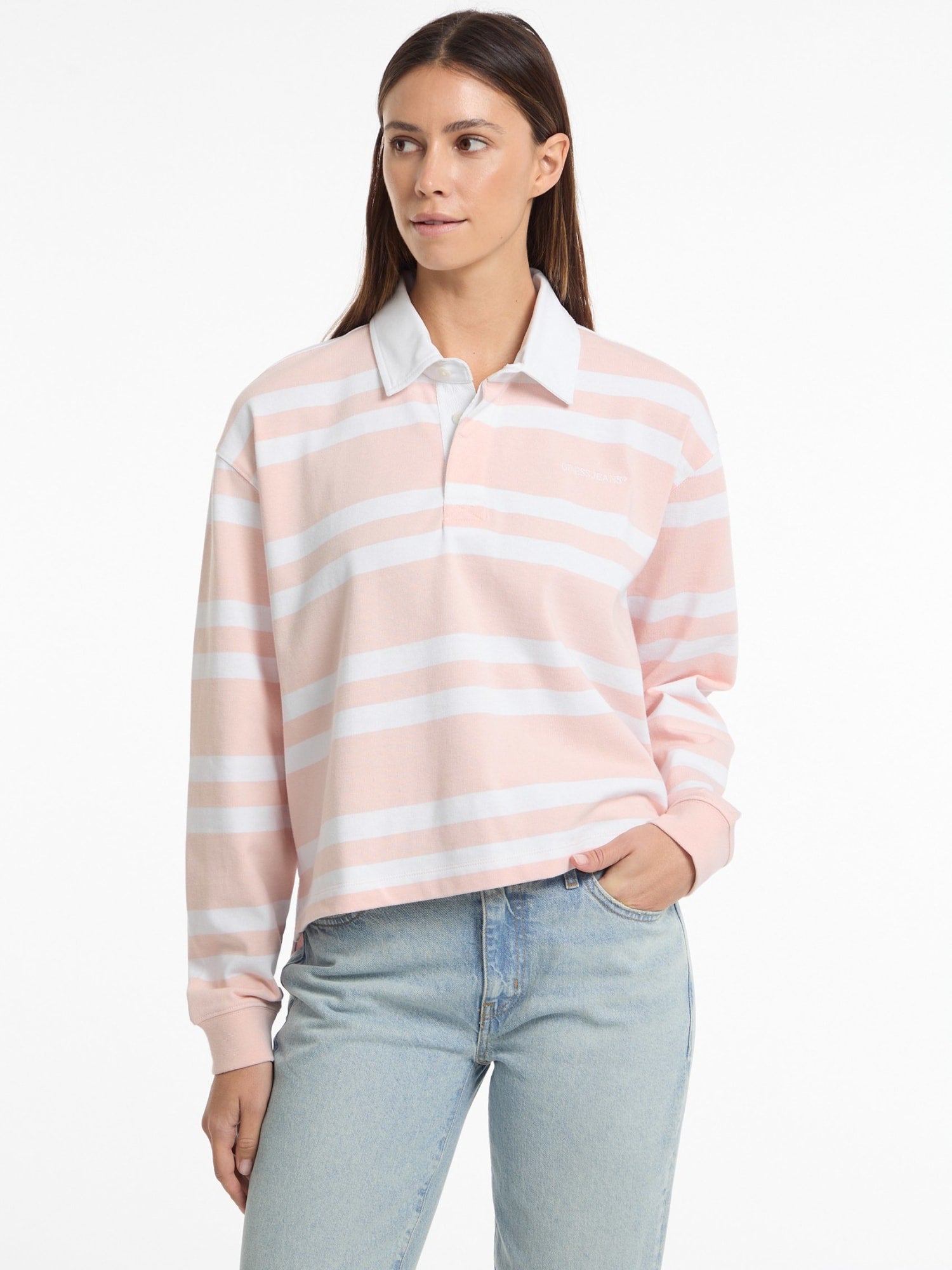 Guess Jeans Long Sleeve Rugby Polo Shirt GUESS - Main Image