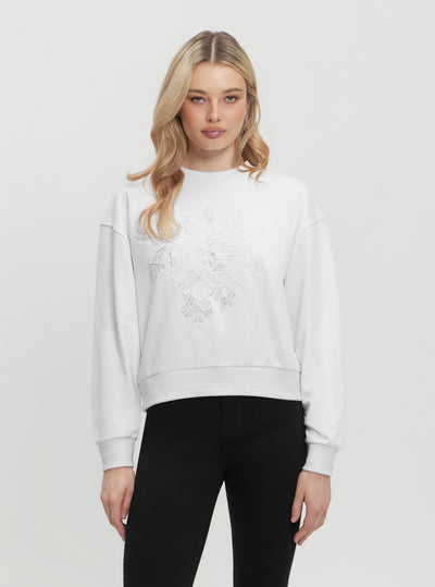 White G-Wave Logo Jumper
