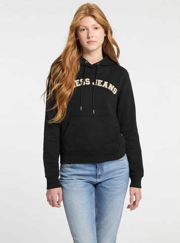 Guess Jeans Black Hoodie Jumper