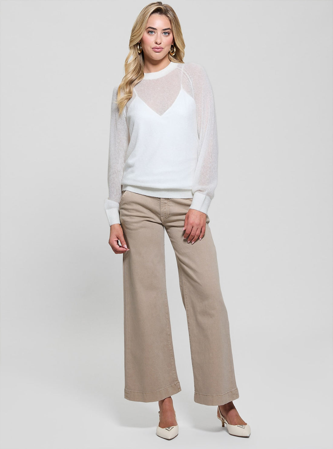White Izabella Knit Top