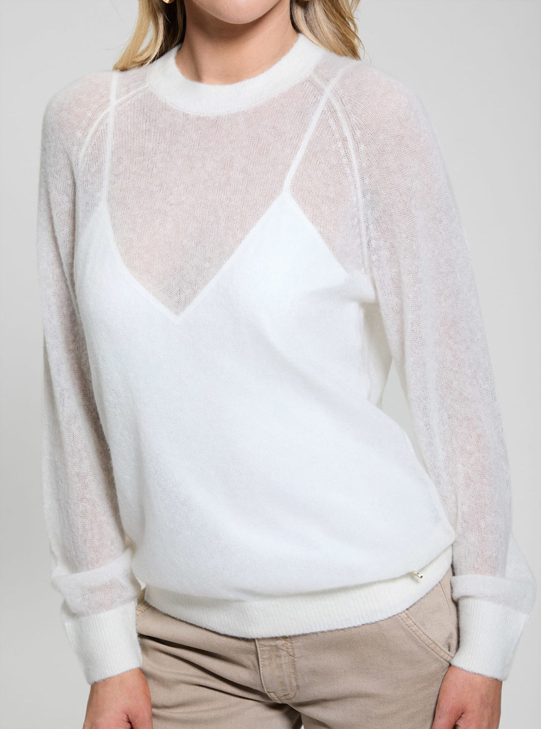 White Izabella Knit Top