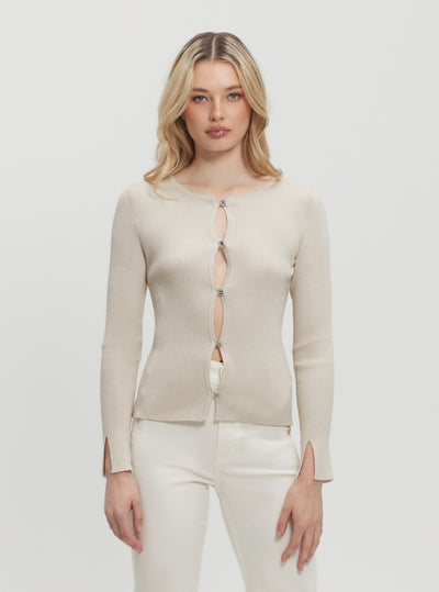 Beige Eden Knit Cardigan