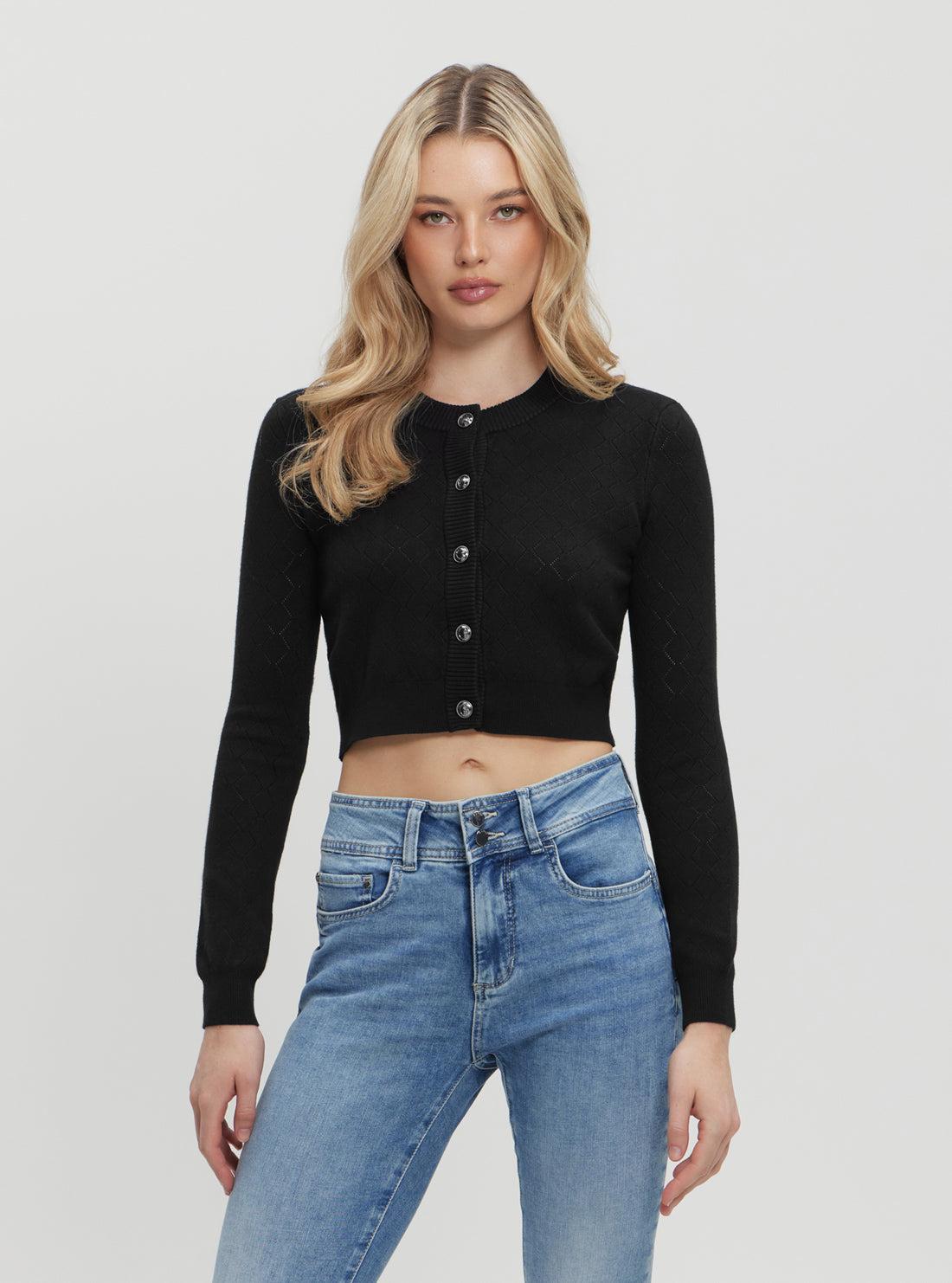 Black Holland Knit Cardigan