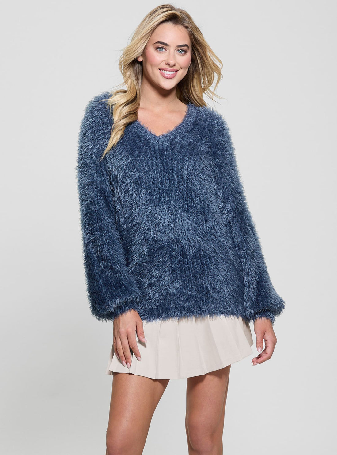 Blue Natsumi Knit Jumper | GUESS