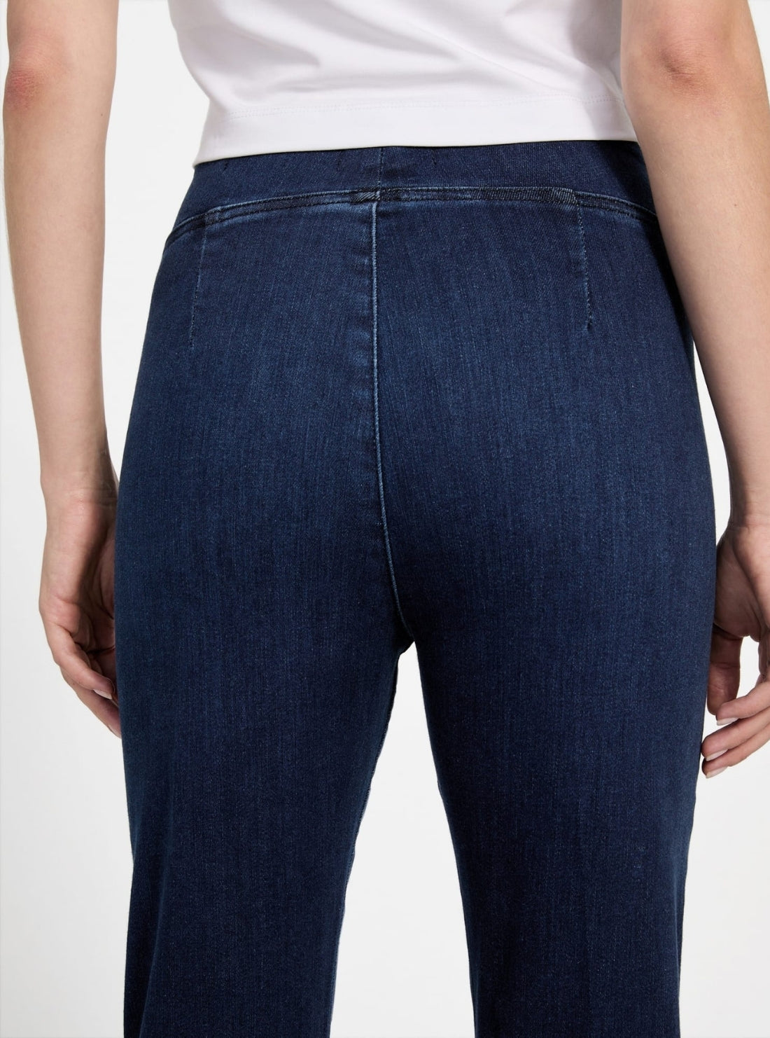 GUESS Womens High Rise Sexy Flare Jeans in Dark Wash W5YA0FD5QR0 Back Detail View