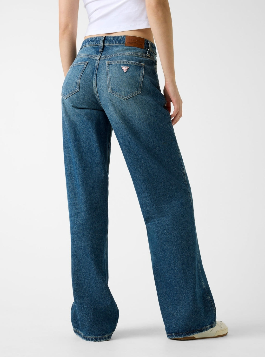 Guess Jeans G11 Wide Leg Jeans in Dark Wash W5YA0YD6362 Back View