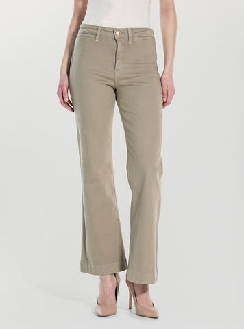 GUESS Womens Eco Green Charlie Ankle Pants W5YA74WHFP1 Front View