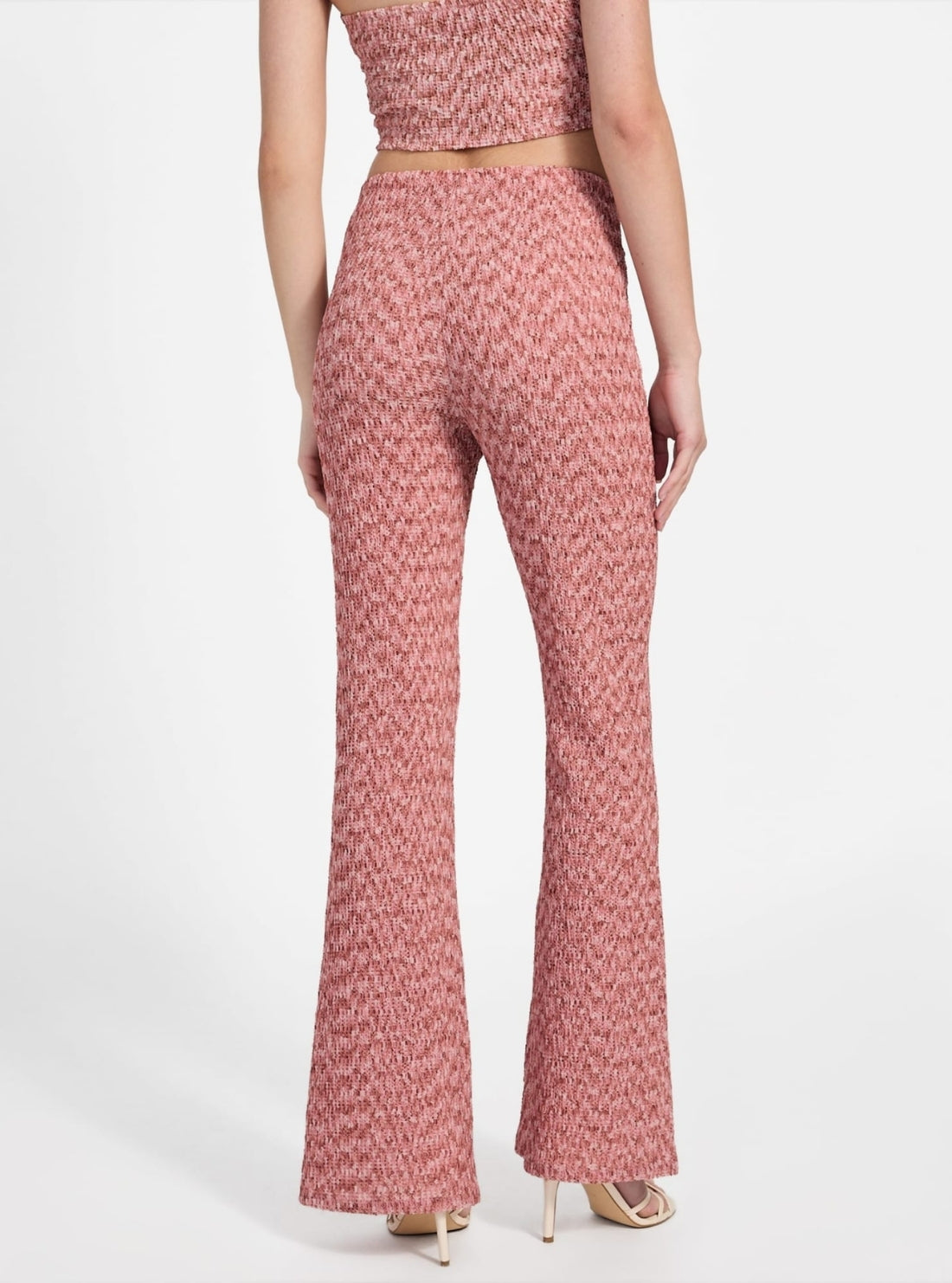 GUESS Womens Pink Naleny Pleated Pants W5YB72KCYE2 Back View