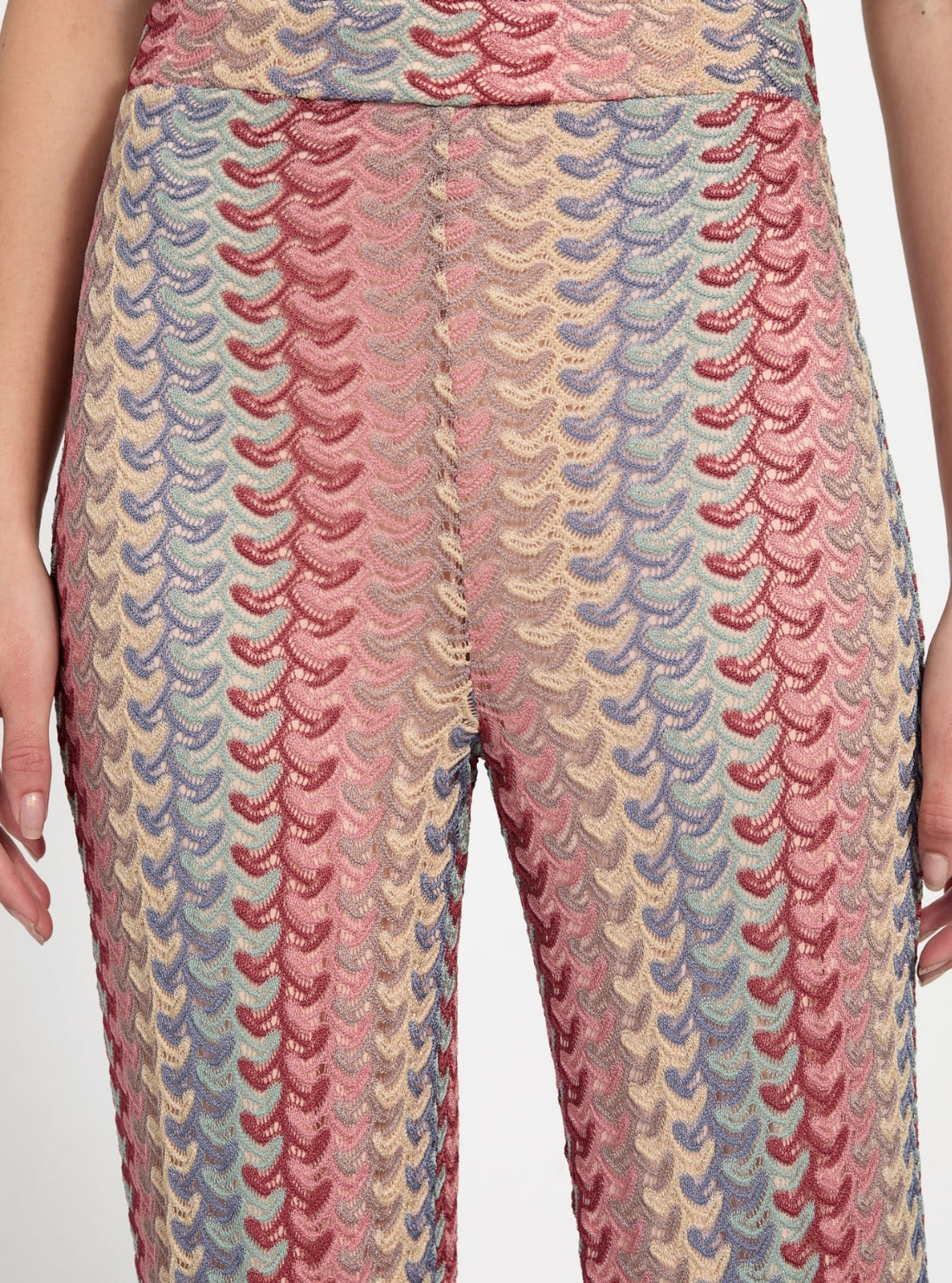 GUESS Womens Multi Fearne Wide Leg Knitted Pants W5YB73KK620 Detail View