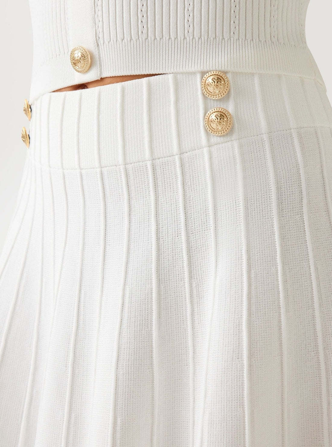 GUESS Womens White Emmie Sweater Mini Skirt W5YD65Z0130 Detail View