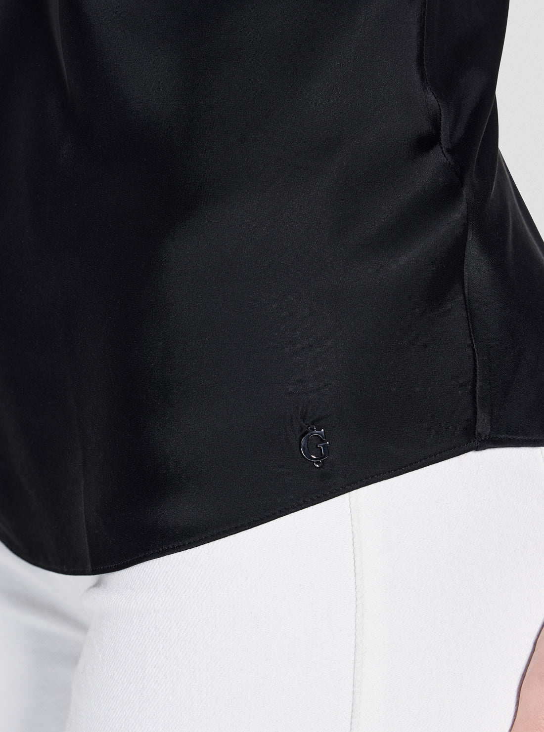 GUESS Womens Black Tullia Camisole Top W5YH65WHEZ2 Detail View