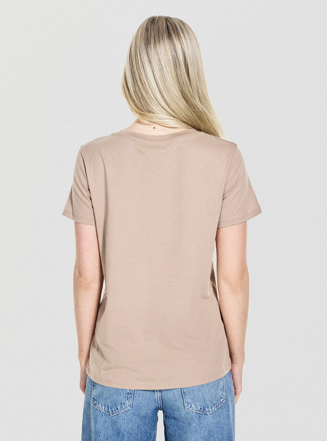GUESS Womens Eco Brown Desert Flower Easy T-Shirt W5YI32K9RM1 Back View