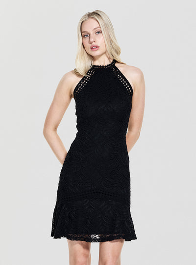 GUESS Womens Black Short New Liza Mini Dress W5YK0CKCS90 Front View