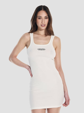 Guess Jeans White Slim Fit Tank Mini Dress W5YK0IKA0H1 Front View