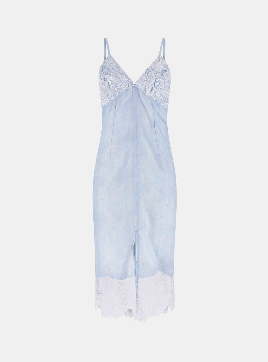 GUESS Womens Blue Aria Denim Midi Dress W5YK41W0310 Flatlay