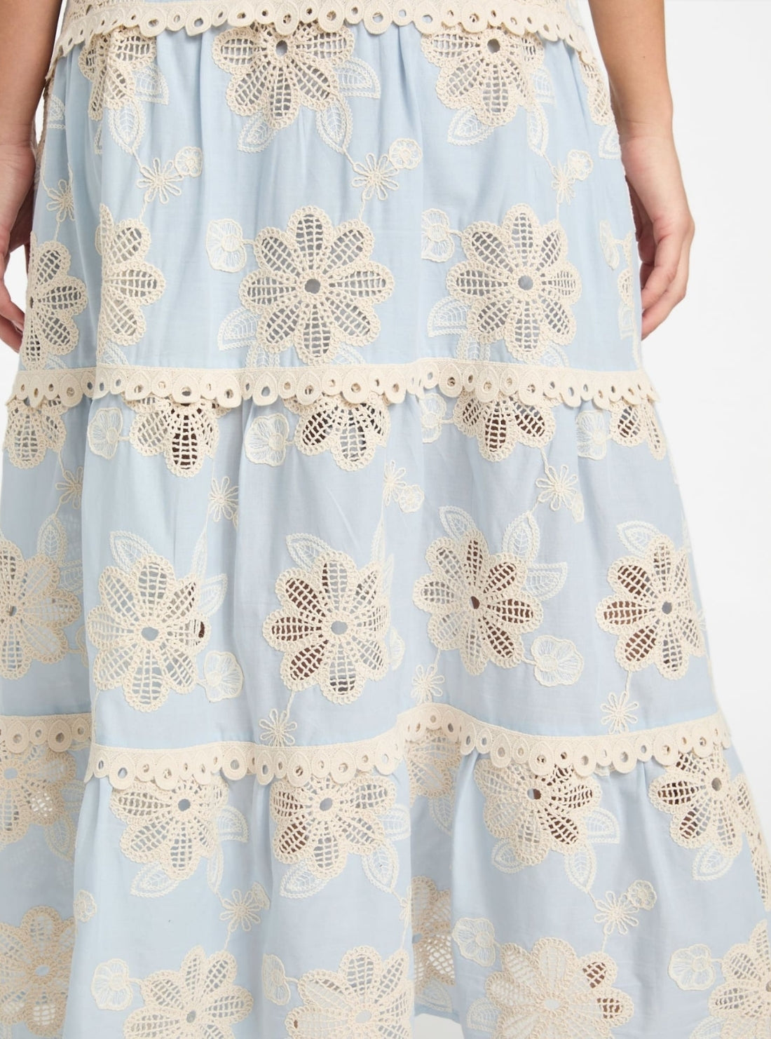 GUESS Womens Blue Multi Tabitha Midi Dress W5YK42WHEO0 Detail View