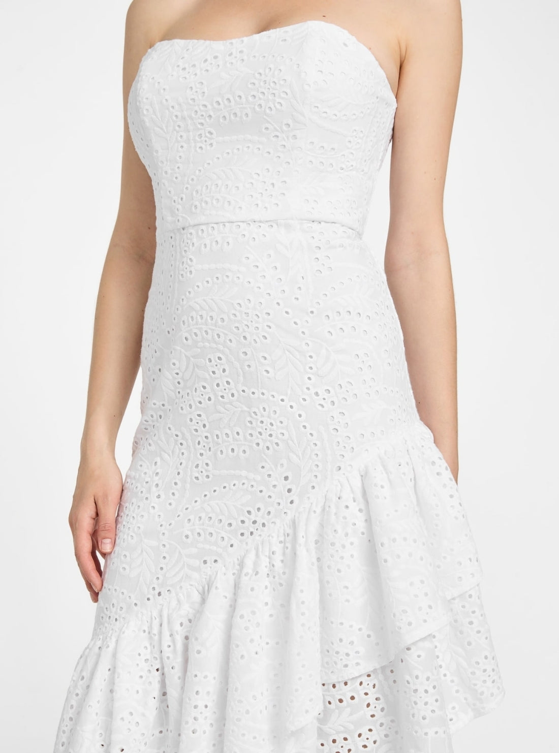 GUESS Womens White Joyce Midi Dress W5YK53WHEU0 Detail View_2