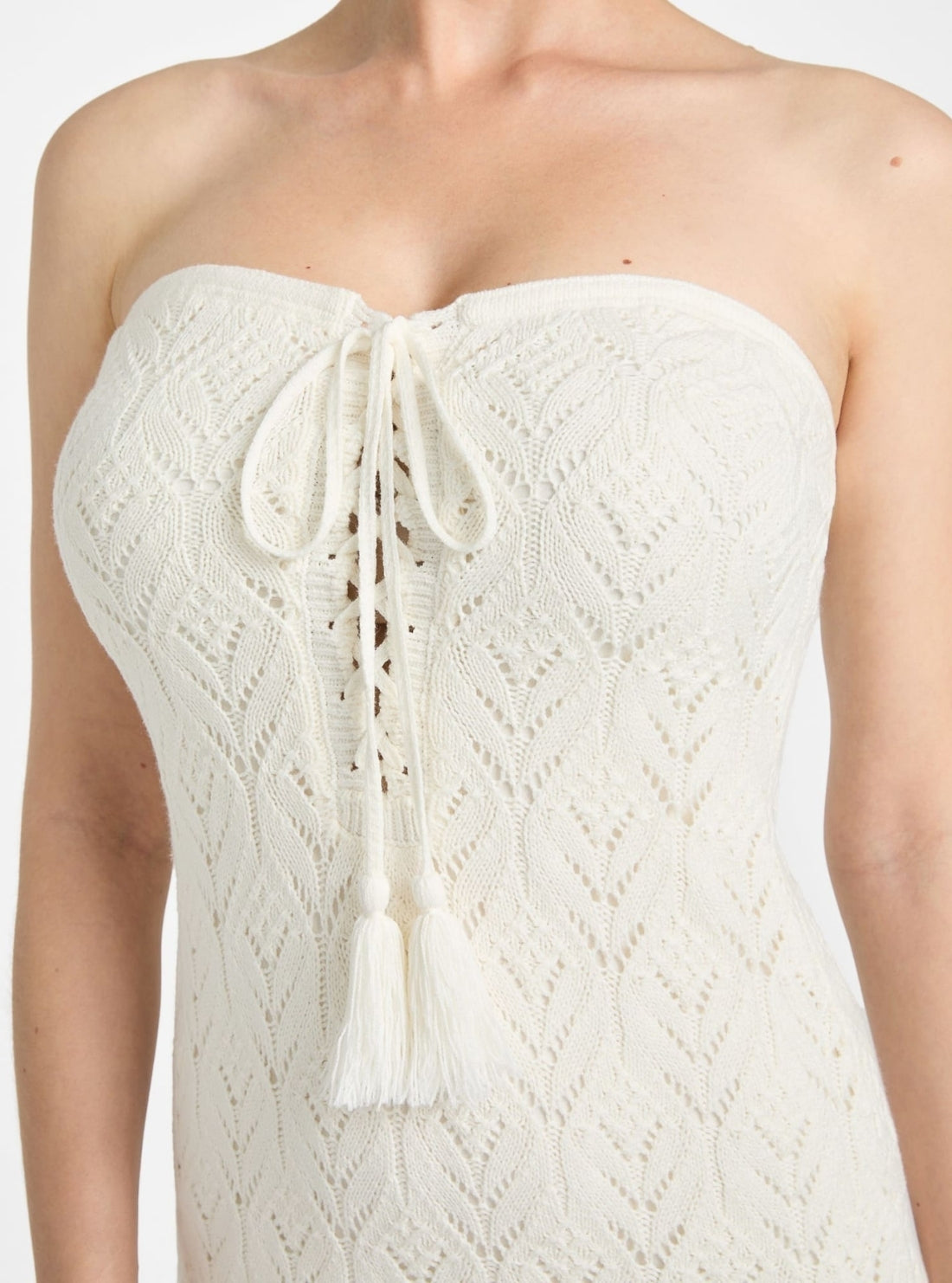 GUESS Womens Eco White Isabella Mini Dress W5YK58Z3EO1 Detail View