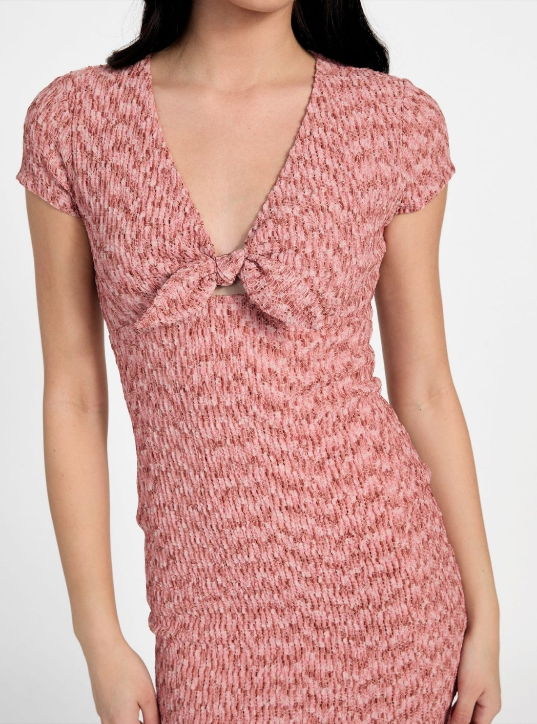 GUESS Womens Pink Naleny Mini Dress W5YK77KCYE2 Detail View