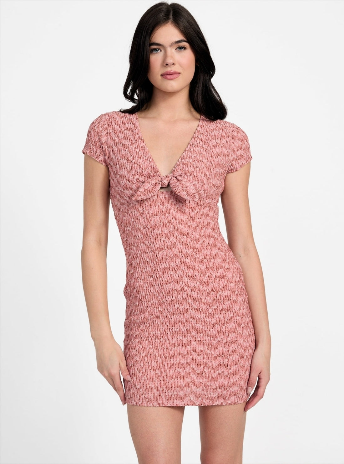 GUESS Womens Pink Naleny Mini Dress W5YK77KCYE2 Front VIew_2
