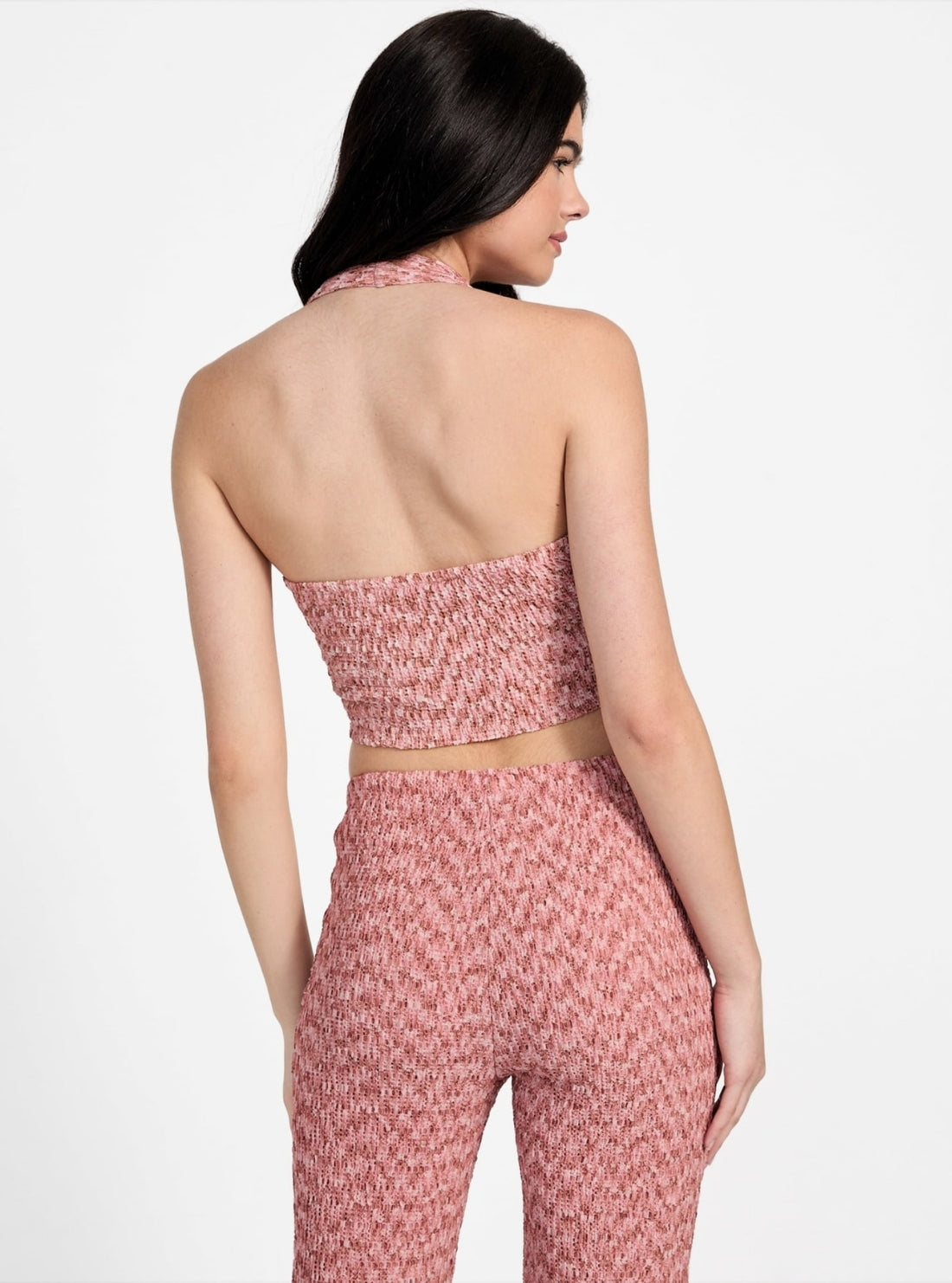 GUESS Womens Eco Pink Naleny Sleeveless Top W5YP18KCYE2 Back View