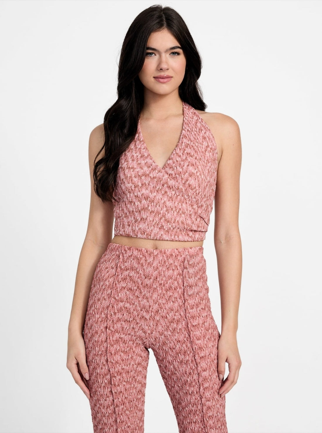 GUESS Womens Eco Pink Naleny Sleeveless Top W5YP18KCYE2 Front View_2